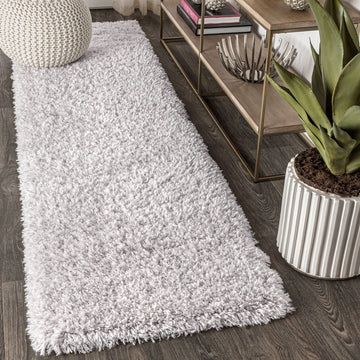 Aydin Solid Plush Shag Area Rug